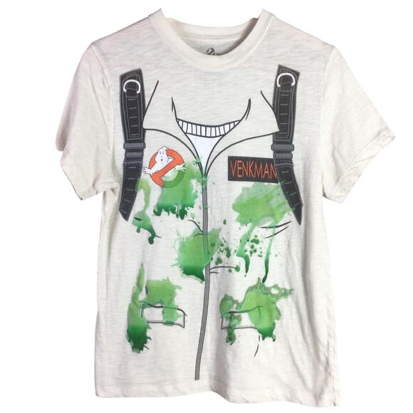 2016 Ghostbusters Peter Venkman T Shirt Cream Medium - Picture 1 of 4